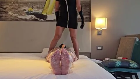 dominafire Dominafire Tormenting Mummified Slave With Sounding