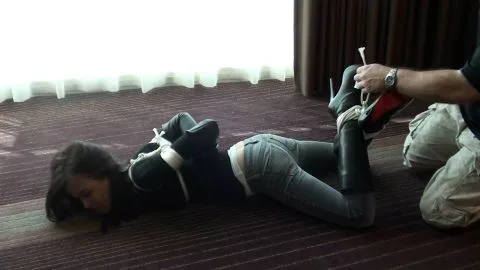 TiedinHeels Stefanie Bound in Leather Boots Gloves HD mp4