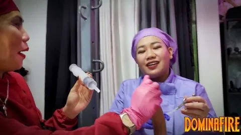 dominafire 2 Cruel Nurses Sounding Slave