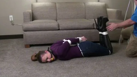 TiedinHeels Serene Purple Turtleneck Jeans Black Knee Boots 2 HD WMV