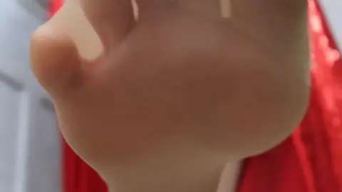 natalienightwolf – Red Dress Foot Focus Scene