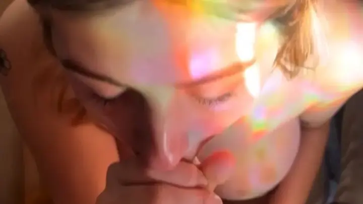 Caucasian Couple Engages in Oral Sex