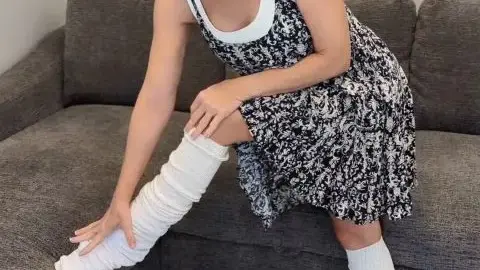 Milf Stella OF 2025 10 16 Doubled Up Slouch Socks in a Dress