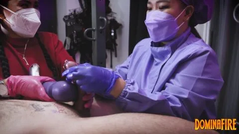 dominafire Sadistic Nurses Milking Their Patient With Urethra Sounding