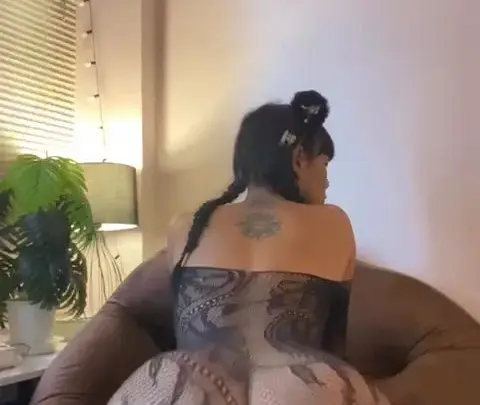 beer111 – Latina in Snake Skin Bodysuit Bending Over Chair