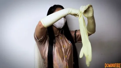 dominafire Latex Gloves Layering Fetish Asmr