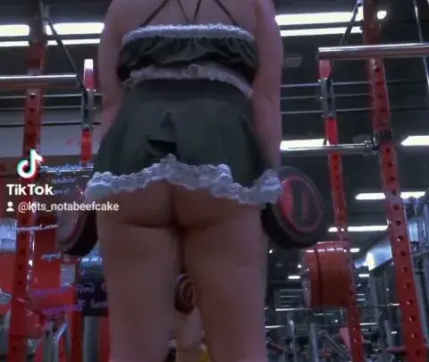 kitthebeefcake maid outfit workout