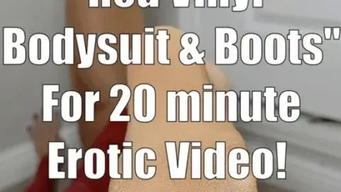 natalienightwolf – Red Vinyl Bodysuit Foot Fetish Scene