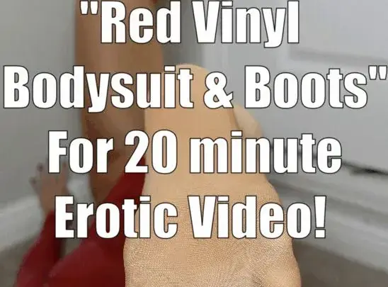 natalienightwolf – Kırmızı Vinil Tulumlu Ayak Fetişi Sahne