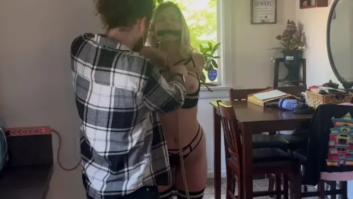 knottydevil 2023-07-15 In this video adorgeous is gagged and tied in the kitchen b abe1