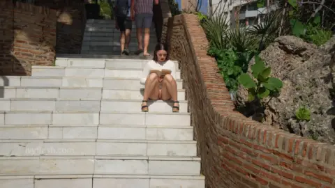 Ivy Rouge Pack 3 ivyflash com – showing pussy on the stairs