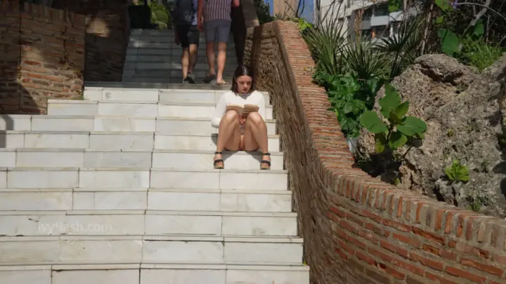 Ivy Rouge Pack 3 ivyflash com – showing pussy on the stairs